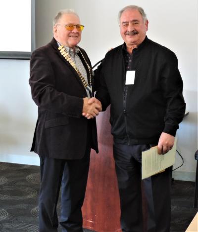 President Bill Armstrong (L)and Remo Porcaro (R)